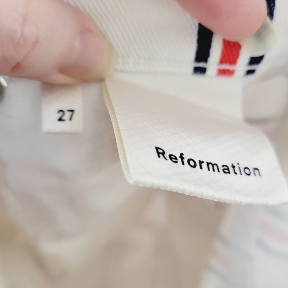 Reformation Roper Granada red white and blue striped jeans - Picture 4 of 10